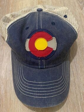 Vintage Colorado C Denim Trucker Hat